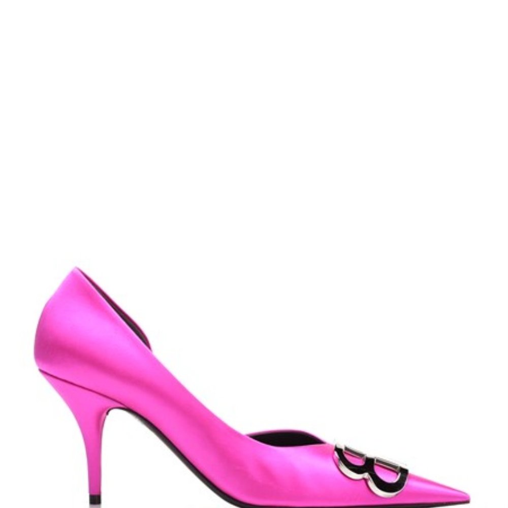AUTH NIB Balenciaga fuchsia satin d'Orsay pumps size 39 (US 8 or 8.5)